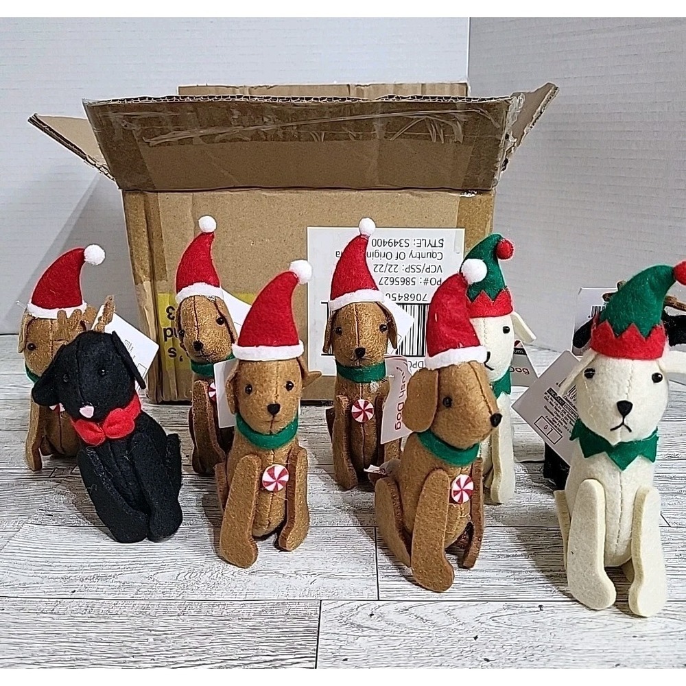 Christmas Santa Dog Lot Of 21‎ Plush Stuffed Animal  5.5" Height NEW Target